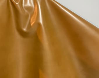 NAT Leathers 15-18 sf Champagne Gold Shine 2.5 oz 1.0-1.2 mm nappa smooth cowhide for handbag craft jewelry upholstery footwear