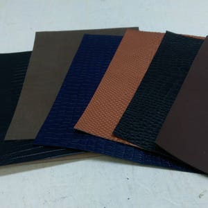 10 Stück 22x30 cm Zuschnittreste Stücke Leder Rindsleder Schaf Ziege 2,5 Unzen Handwerk Handtasche geprägt Krokodil Schlange Fantasie