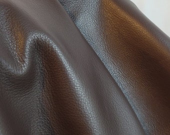 Dark Brown Tumblegrain soft Fullgrain 20 sq.ft. Nappa Cowhide upholstery craft handbag hide 2.5 oz NAT Leathers