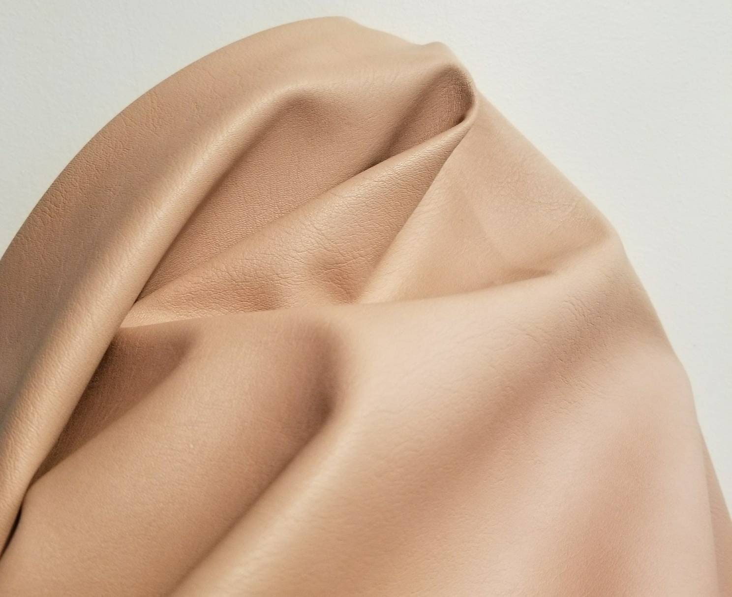 NAT Leathers | British Tan Two Tone Soft Faux Vegan Leather PU (Peta  Approved Vegan) | 1 Yard (36 inch x 54 inch Wide) Cut by Yard | Synthetic