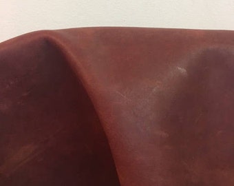 Leather full skin Burgundy Smooth Nappa Cowhide soft craft supply handbag upholstery Nat Leathers minimum 28 by 20 in