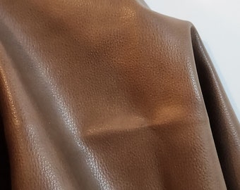 Walnut Brown Heritage Pebblegrain tumble 2 tone{Peta-Approved} Vegan faux leather handbag upholstery 0.9mm 54" cut by the yard NAT Leathers™