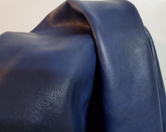 Navy Blue {Peta-Approved} soft smooth Vegan faux leather handbag upholstery craft 0.9 mm PU Fabric 36"x54" 1-5 cut by the yard NAT Leathers™