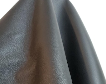 Leather 22 sq.ft Black Fullgrain Smooth Nappa 2.0 oz Italian Cowhide soft craft supply handbag upholstery Nat Leathers