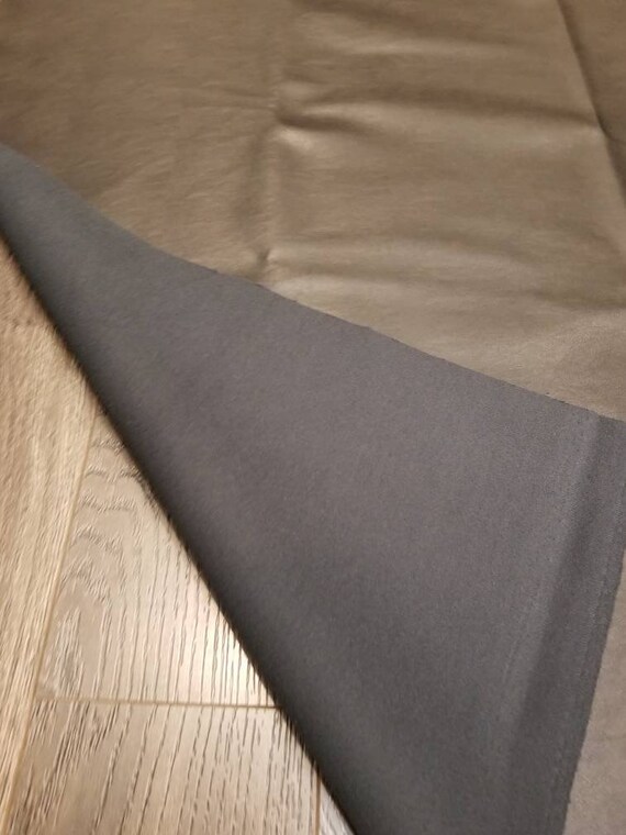 Gray Green Vegan Leather Fabric for Upholstery 55 Faux Leather in Cow Skin  Pattern Matte Finish 