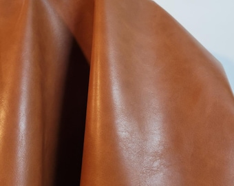 Golden Tan smooth nappa {Peta-Approved} Vegan faux leather fabric cut by the yard 54 inch wide pleather handbag upholstery NAT Leathers™