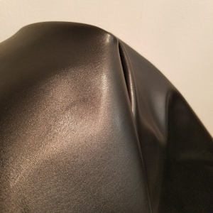 Black Faux Smooth Nappa Vegan {Peta Approved} leather or pleather Faux sold by the yard 36 inches x 54 inches wide Synthetic NAT Leathers™