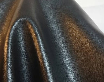 Black lambtouch {Peta-Approved} Vegan leather handbag upholstery craft PU 0.8 mm fabric by the yard (36"x54 inch) 1 - 20 yards NAT Leathers™