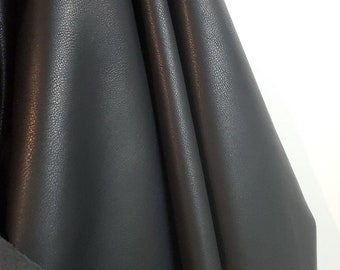 Black Garment Stretch pants thin {Peta-Approved} faux Vegan leather craft PU 0.7 mm fabric by the yard (36"x54 inch) 1-5 yards NAT Leathers