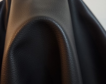 Black Heritage Pebblegrain 2 tone {Peta-Approved} Vegan faux leather handbag upholstery craft 0.9mm fabric 54" cut by the yard NAT Leathers™