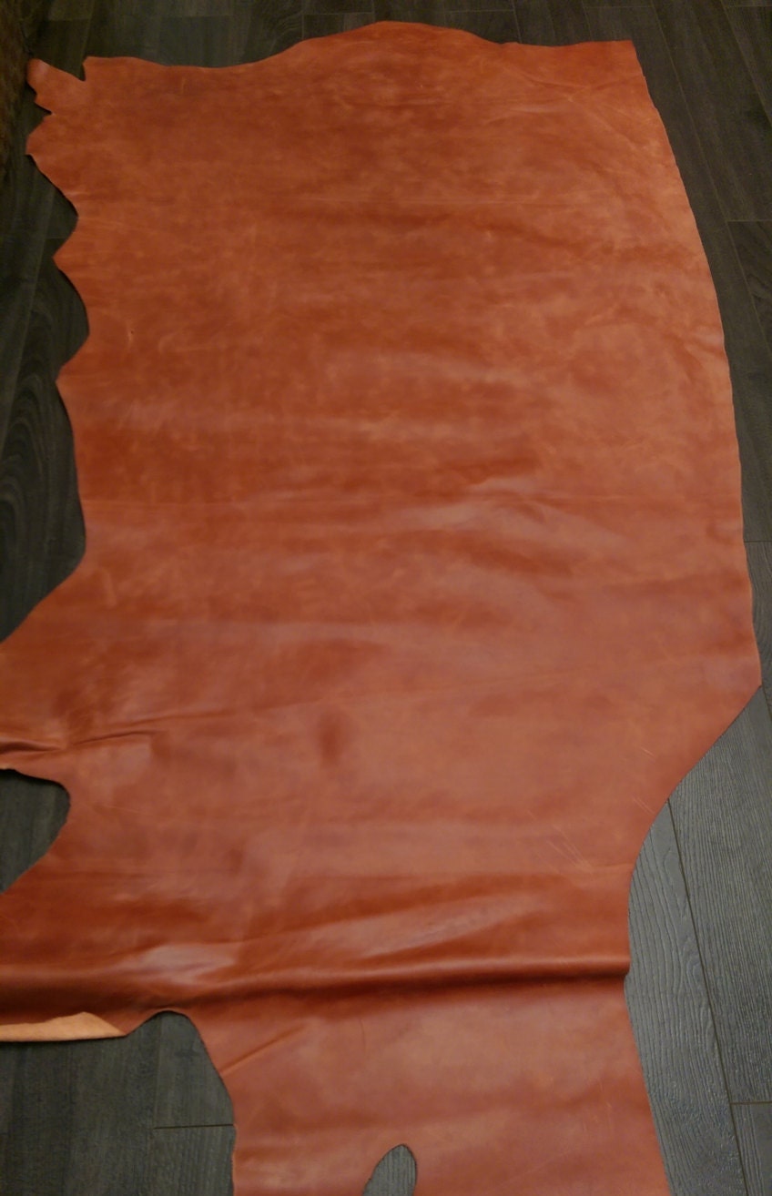 12 x 12 24x 24 cutting Italian Tan Cognac veg tan Cow hide two tone
