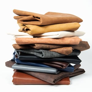 Vegan faux leather {Peta-Approved} handbag upholstery 1/2 of a yard 18 x 54 inch 0.9 mm fabric cut by the yard NAT Leathers™ Multiple colors