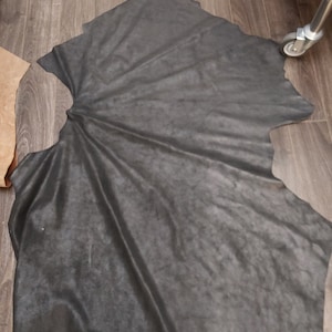 Woven Cow suede black 3 oz., soft craft shine, flexible Nat Leathers, 31 x 48 in.