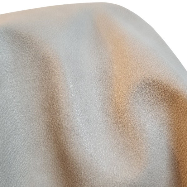 Latte Cream Pebblegrain Soft Nappa {Peta-Approved} Vegan faux leather handbag upholstery craft PU Fabric 54" cut by the yard NAT Leathers™