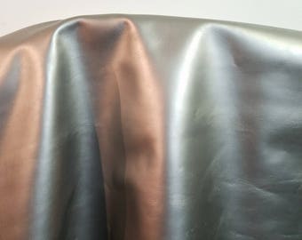 12 inch x 12" cutting Silver Smooth Shiny Nappa Cowhide soft craft supply handbag upholstery Nat Leathers