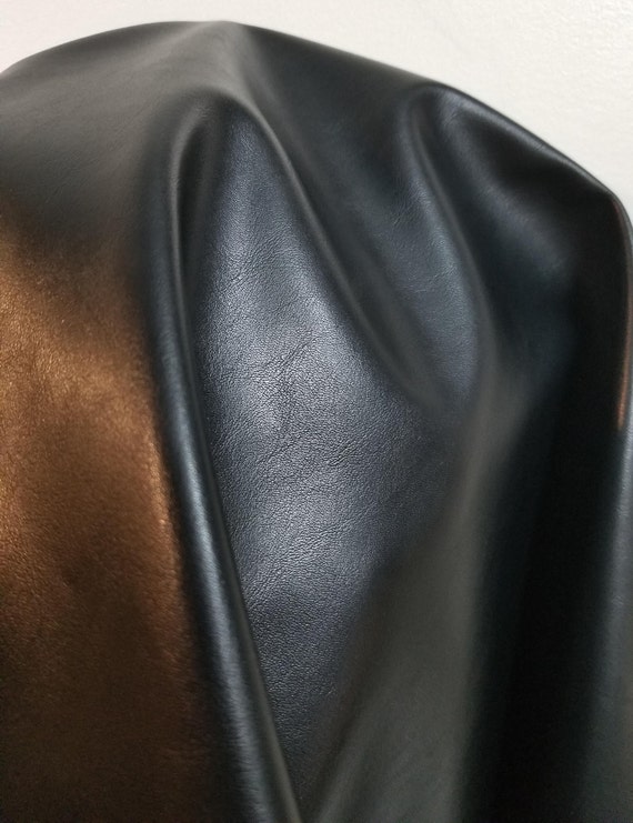 Bobeey 1 Yards 54 x 36 Black Faux Leather Fabric Distressed Bark Texture Soft Fake Leather Fabric by The Yard Black Upholstery Vinyl for Sofa Bags Chairs