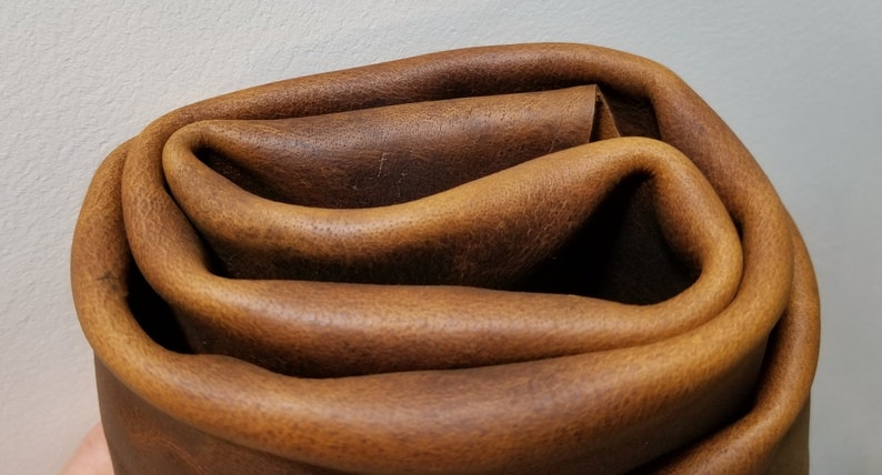 Leather Brown Pullup Crazy Horse Oil pull up nappa 4.0-5.0 oz smooth Rugged Buffalo leather skin cuts sq.ft full hide semi firm NAT leathers