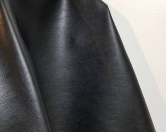 Black Faux Peta Approved Vegan leather Oxford handbag upholstery craft PU Fabric by the yard 36 inches Synthetic 1 - 5 yards NAT Leathers™