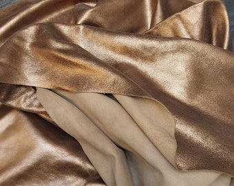 Bronze Cowhide, soft craft, flexible Nat Leathers, 40 x 60 inch