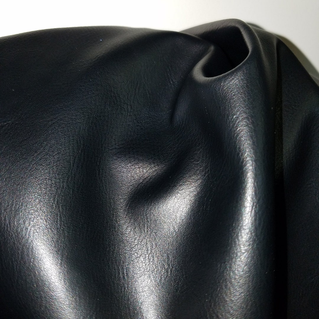 Black Faux Leather Smooth Pleather Sold by the Yard 36 Inches - Etsy