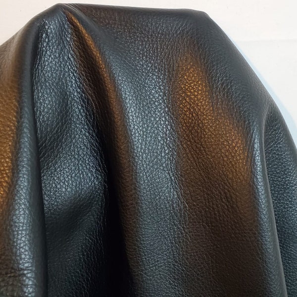 20-26 sq.ft. Black Aniline natural tumble grain soft Fullgrain 2.5 oz Nappa Cowhide upholstery craft handbag hide 2.0-2.5 oz NAT Leathers
