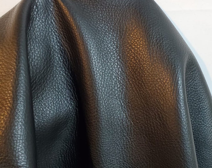 Featured listing image: 20-26 sq.ft. Black Aniline natural tumble grain soft Fullgrain 2.5 oz Nappa Cowhide upholstery craft handbag hide 2.0-2.5 oz NAT Leathers