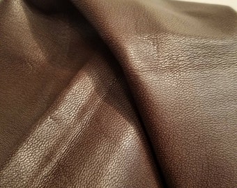 Leather 21-23 sf brown soft tumbled nappa leather Powder Pink Coral Cow hide cowhide skin 2.5 oz 1.2 mm nappa genuine NAT LEATHERS