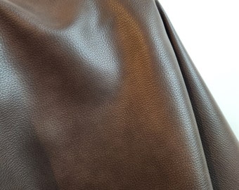 Cacao Brown Heritage Pebblegrain {Peta-Approved} Vegan faux leather handbag upholstery craft 0.9mm fabric 54" cut by the yard NAT Leathers™