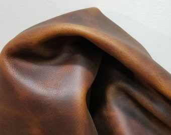 Leather Brown Pullup Crazy Horse Oil pull up nappa 4.0-5.0 oz smooth Rugged Buffalo leather skin cuts sq.ft full hide semi firm NAT leathers