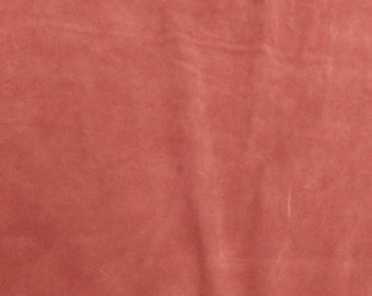 Cow suede fire red 3 oz., soft craft, flexible Nat Leathers, 25 x 39 in.