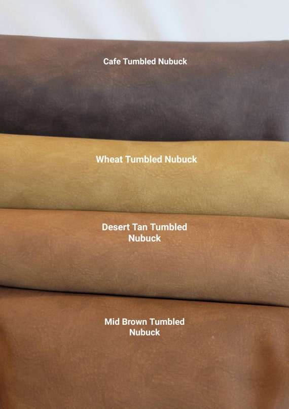 NAT Leathers | British Tan Two Tone Soft Faux Vegan Leather PU (Peta  Approved Vegan) | 1 Yard (36 inch x 54 inch Wide) Cut by Yard | Synthetic