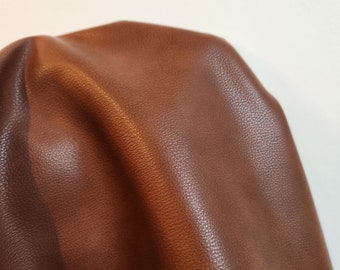 Pecan Brown Heritage Pebblegrain {Peta-Approved} Vegan faux leather handbag upholstery craft 0.9mm fabric 54" cut by the yard NAT Leathers™