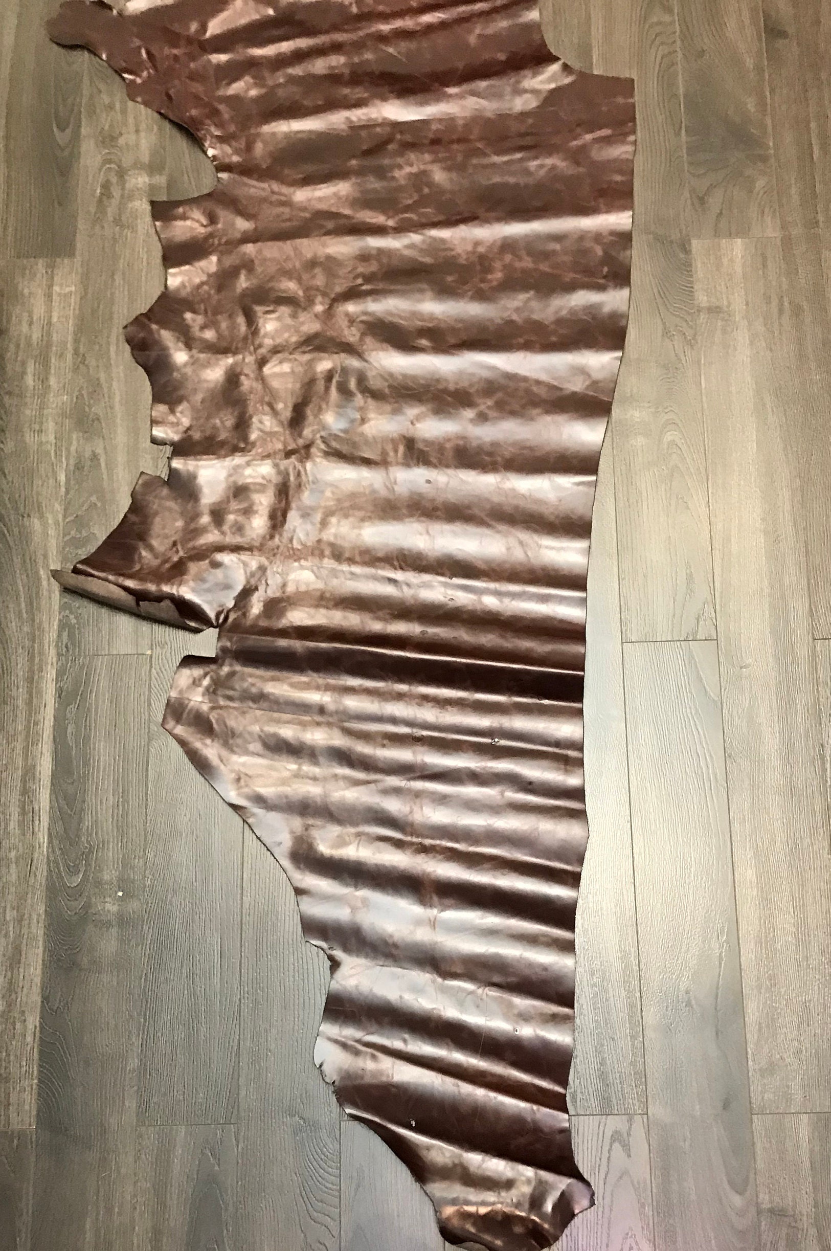 Brown glazed fullgrain smooth grain topgrain Cowhide Leather 17 sf 19 x