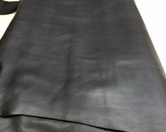 Italian Black Aniline Prima Smooth butter soft Fullgrain 17 to 22 sq.ft. Nappa Cowhide upholstery craft handbag hide 2.0-2.5 oz NAT Leathers