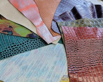 Swatches of any genuine Cow leathers as example for any of our listings from NAT LEATHERS