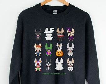 Nightmare on Frenchie St Halloween Sweatshirt, Unisex, French Bulldog Sweatshirt, French Bulldog Shirt, Frenchie Halloween Shirt, Dog shirt