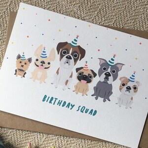 Geburtstagskarte Hundegeburtstag - Hundegeburtstagskarte - Französische Bulldogge - Boxer - Yorkie - Mops Karte - Pit Stier Karte - Süße Hundekarte