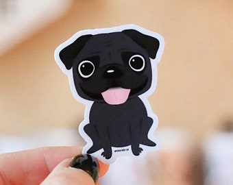 Mini Pug Sticker - Pug Sticker - Pug Decal - Waterproof vinyl sticker - Pug Dog Sticker - Waterproof Pug Sticker - Pug Dog Decal - Pugs