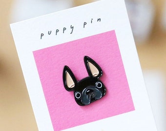 Black French Bulldog Pin, Dog Enamel Pin, Puppy Pin, Dog Pin, Frenchie Gifts, French Bulldog pin, Frenchie Lapel Pin, Frenchie pin, dog pin