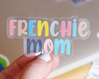 Frenchie Mom Sticker French Bulldog Sticker Dog Outline Sticker ...