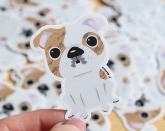 Mini Bulldog Sticker - Bulldog Sticker - Bulldog Decal - Waterproof vinyl sticker - Dog Sticker - Dog Decal - Waterproof Bulldog Sticker