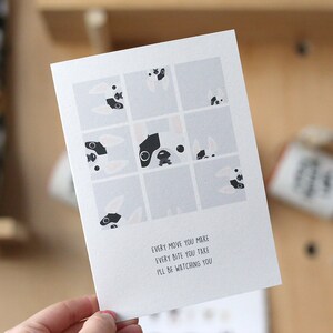 Franse Bulldog Love - Elke beweging die je maakt Frenchie Wenskaart - Franse Bulldog Card - Grappige Frenchie Card - Handgemaakte kaart voor hondenliefhebbers