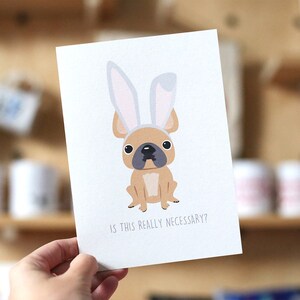 Französisch Hase Französisch Bulldogge Ostern Grußkarte - französisch Bulldogge Karte - Frenchie Karte - Hund Osterkarte - Frenchie Ostern - Ostergeschenke