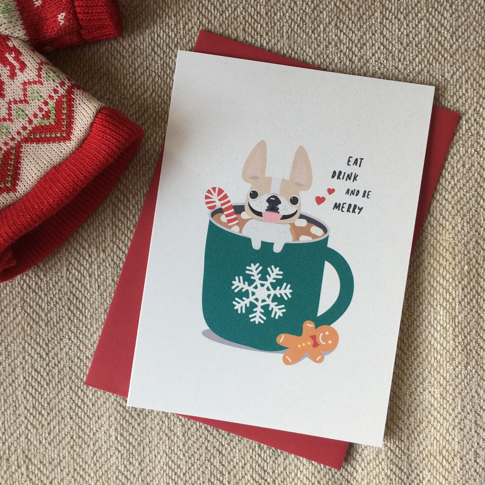 Custom Hot Cocoa Handmade French Bulldog