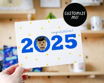 Carte de remise des diplômes pour chien, carte de félicitations pour diplômé de chien, carte de diplômé de 2025, cadeaux de remise des diplômes, cadeaux de remise de diplômes pour maman de chien, cadeaux personnalisés pour chien