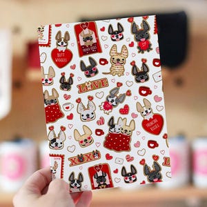 Frenchie Valentinstag Kekskarte, Frenchie Valentinstag Karte, Französische Bulldogge Valentinstag Karten, Frenchie Liebeskarten, Hund Valentinstag Karten