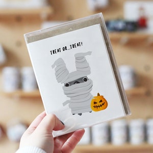 Mummy Notizkarten, Box von 12, Frenchie Halloween Karten, Französische Bulldogge Halloween Notecards, Halloween Geschenke, Halloween Leckerli, Hunde Notizkarten