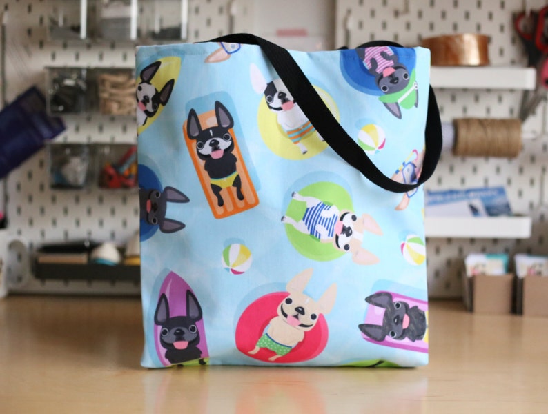 French Bulldog Beach Bag Dog Tote Bag shopfbl Bulldog products French Bulldog Tote Bag French Bulldog Love Bulldog Tote