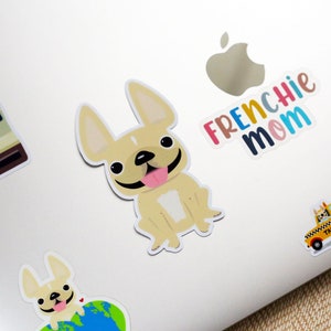 Frenchie Mom Sticker Clear WATERPROOF Sticker, French Bulldog Sticker ...