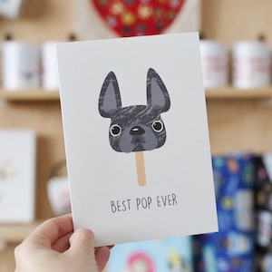 Vatertag "Best Pop Ever" French Bulldog Greeting Card